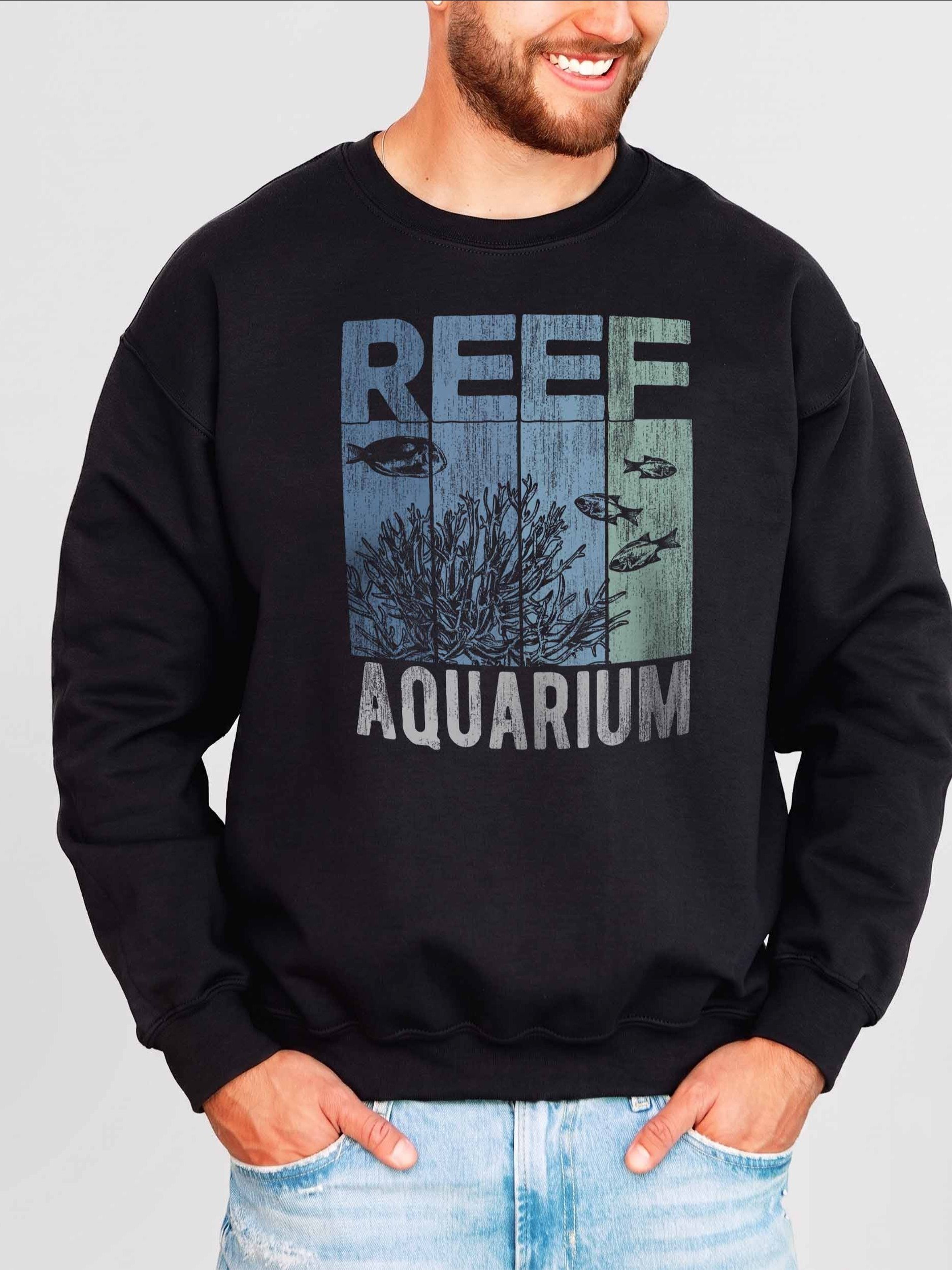 Reef Aquarium Sweatshirt – Saltwater Coral Reef Tank Enthusiast Graphic Sweatshirt product image (2)
