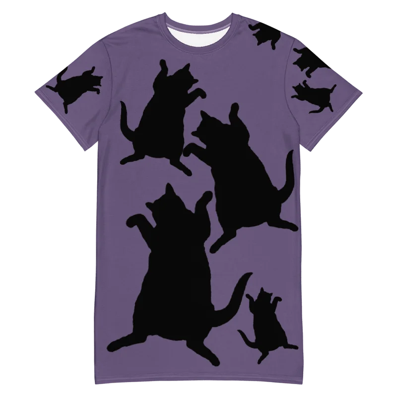 Childless Cat Ladies Run This Country Purple T-Shirt Dress product image (3)