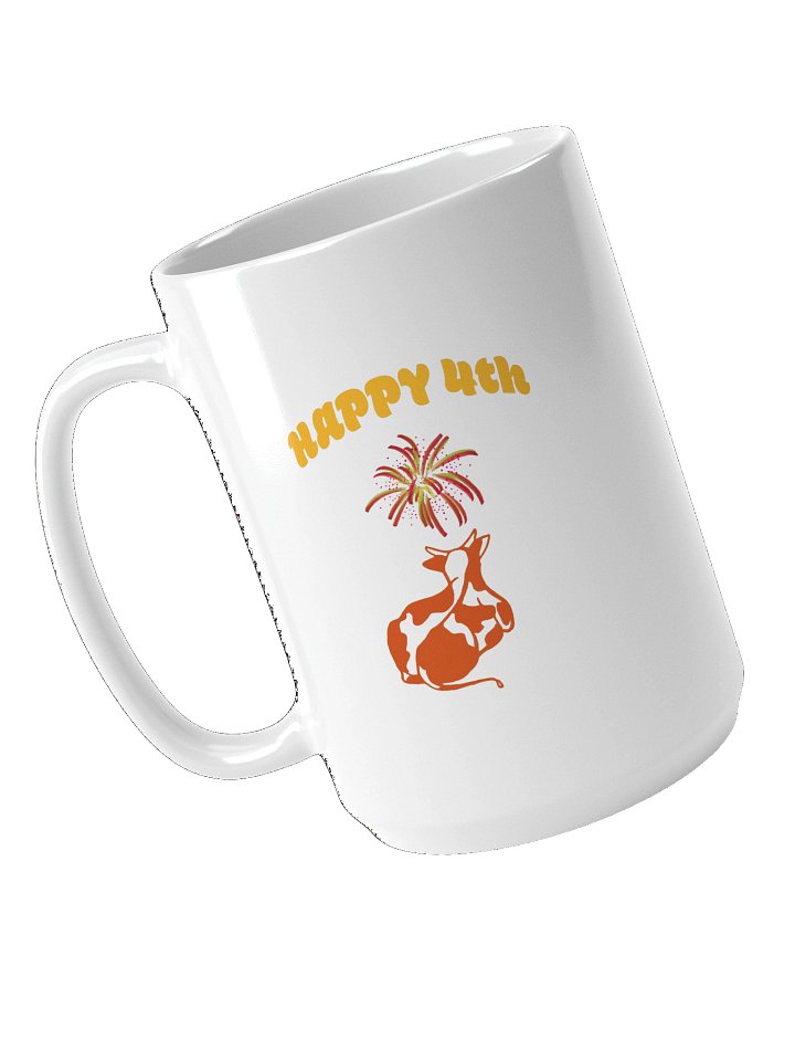 Happy 4th - White Large Mug product image (2)