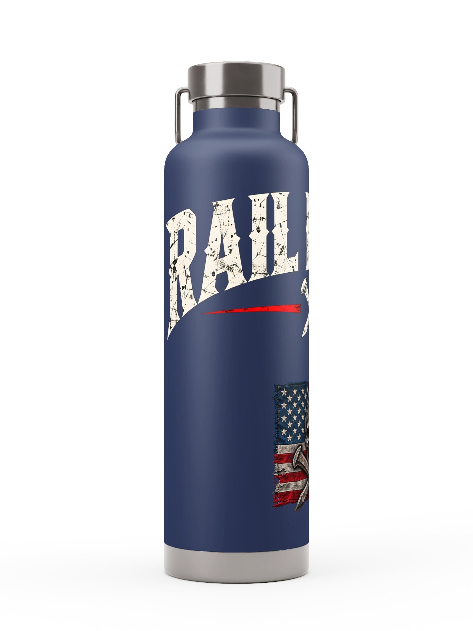 Rail Pirate™ Wordmark & Flag Insulated Bottle — 22 oz product image (3)