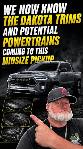 In today’s video, I talk about the coming trims for the ram Dakota and potential power trains that are coming to the platform...