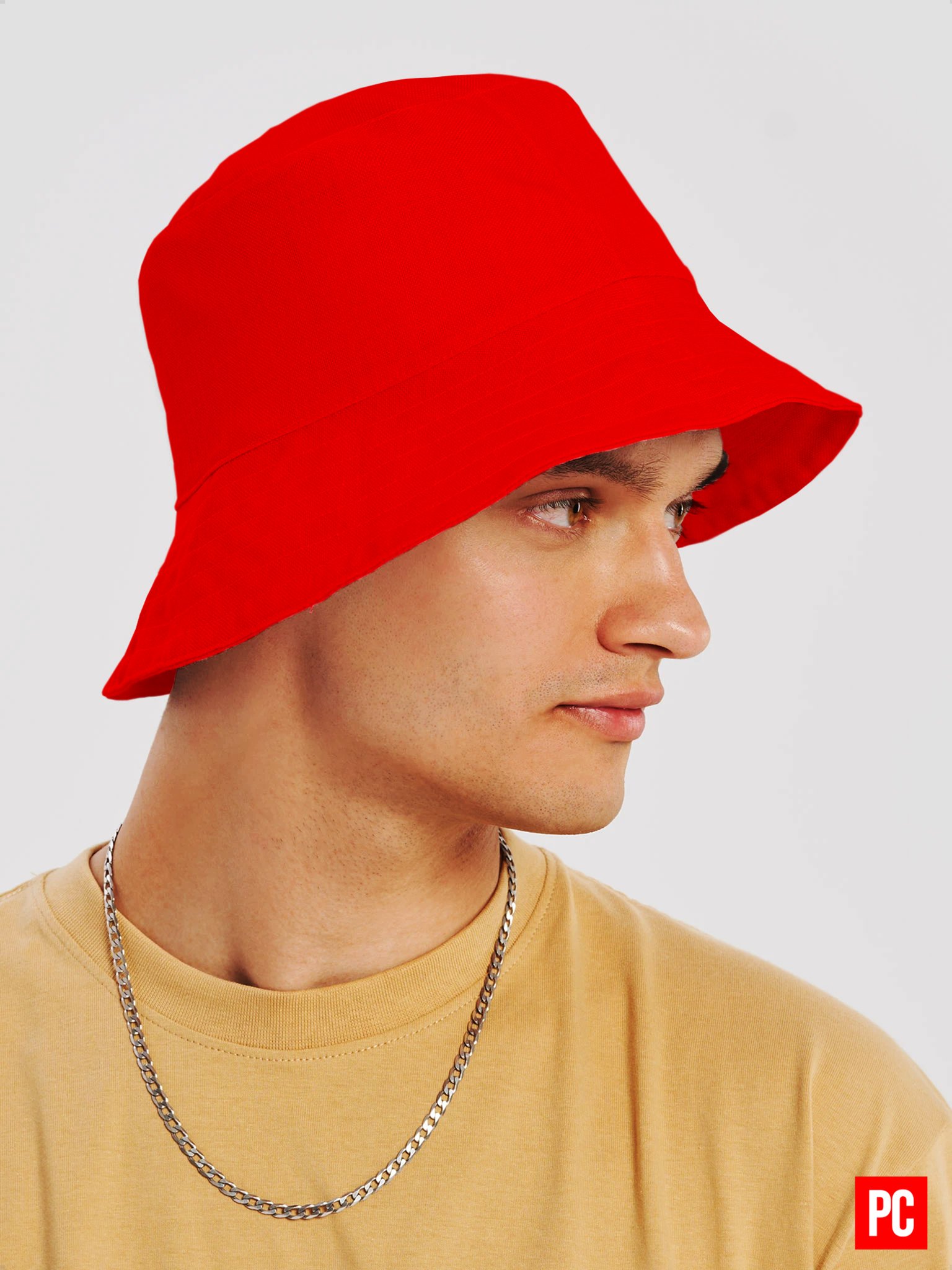 Plain Color Red Bucket Hat product image (2)