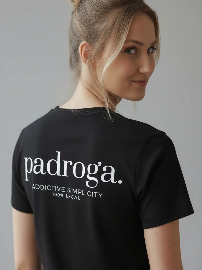 padroga. essentials black tshirt Francisco Llamas design product image (4)