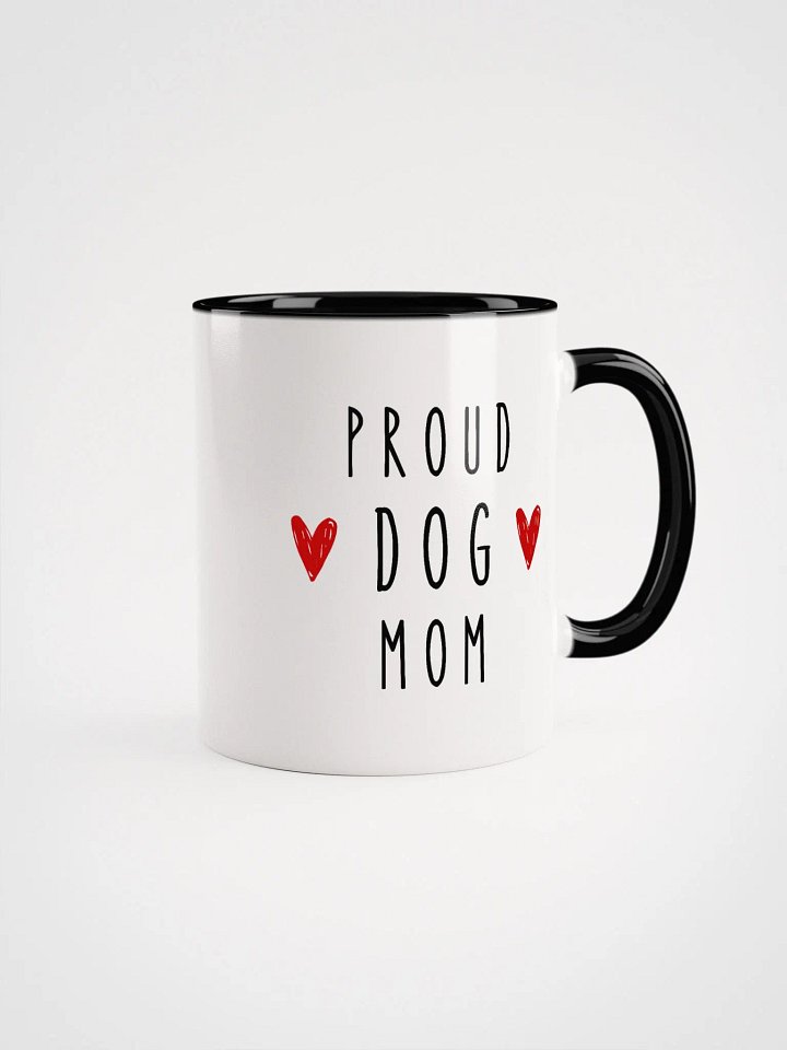 Proud Dog Mom - White Ceramic Mug with color inside product image (1)