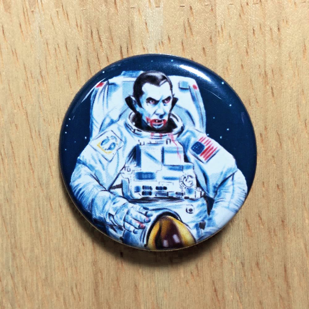 Space Dracula Button Pin product image (1)