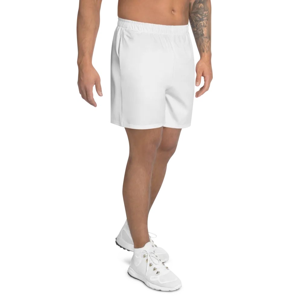 Equinox Unisex Eco-Friendly Athletic Shorts - White, Relaxed Fit product image (3)