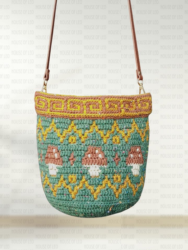Toadstool Tote Mosaic Crochet Bag product image (2)