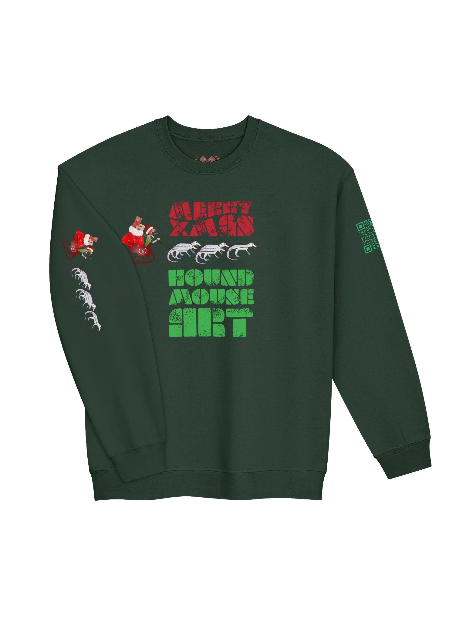 Merry Xmas Houndmouse Art Sweatshirt product image (22)