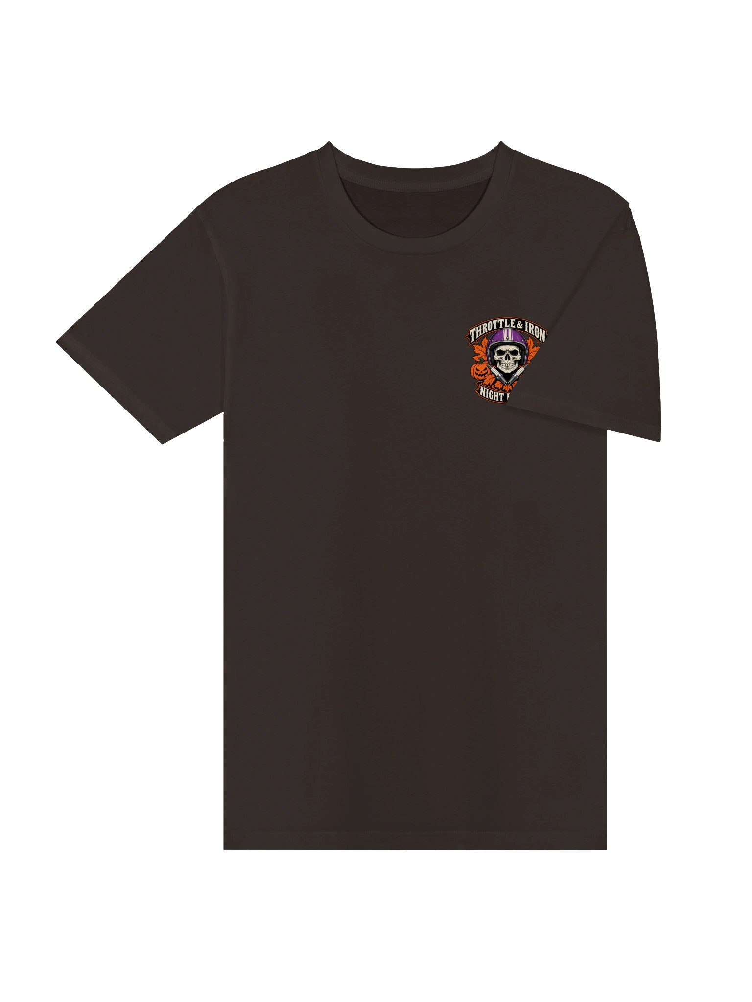 Throttle & Iron Night Riders Skull & Pumpkins Halloween T-Shirt product image (4)