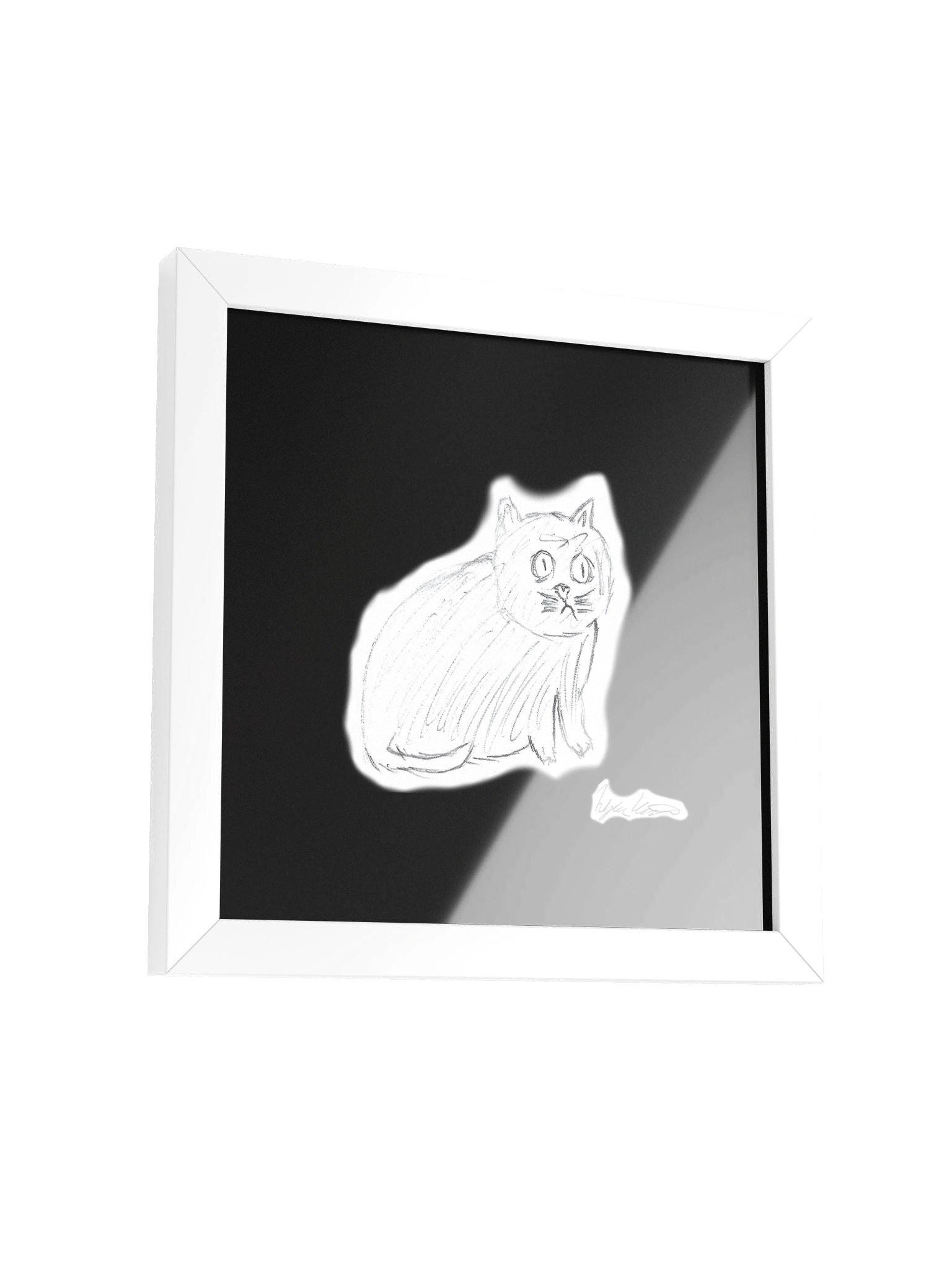 CPTSD Cat Sketch Framed Matte Poster product image (7)
