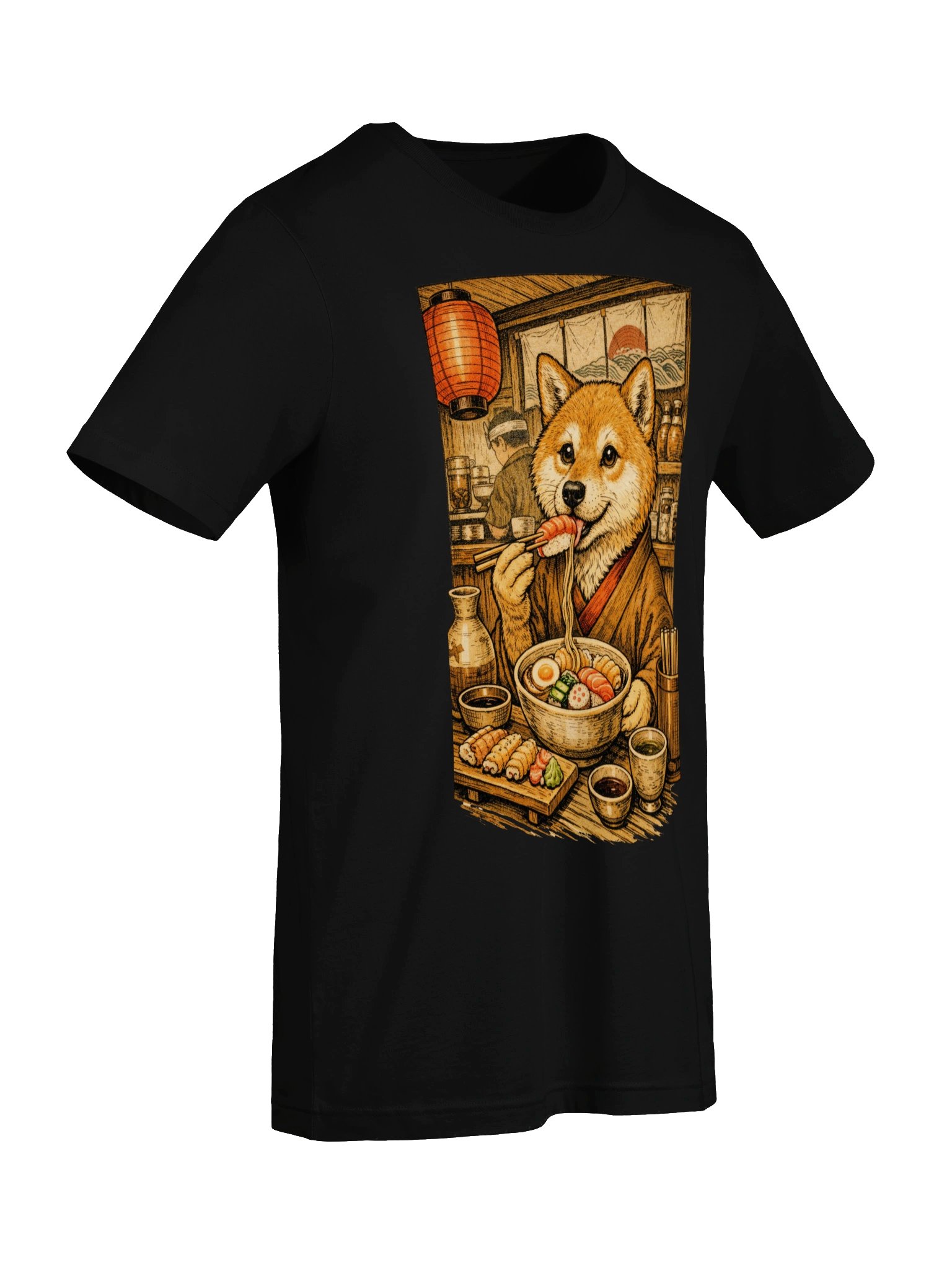 Shiba Inu Ramen T-Shirt - Vintage Japanese Foodie Dog Graphic Tee product image (47)