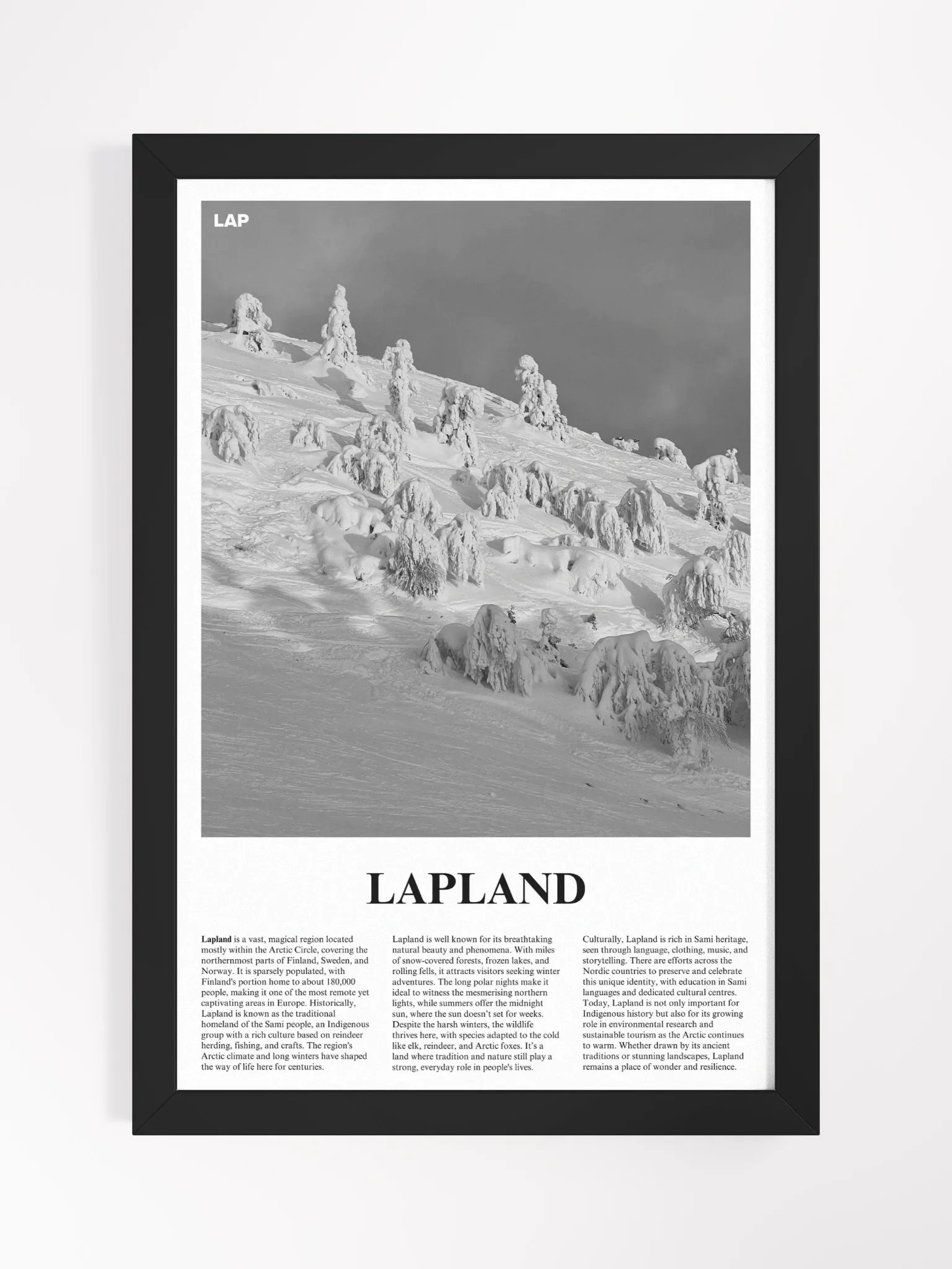 Lapland 02 Newspaper Poster | Framed product image (5)