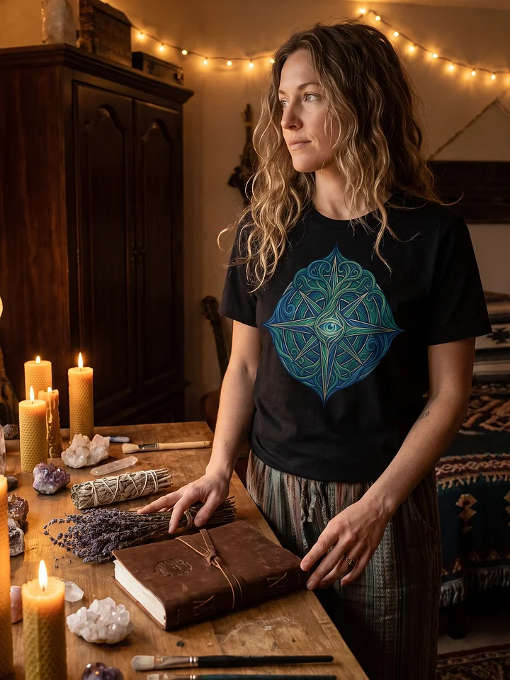 Mystic Compass Bella Canvas Shirt, Spiritual Graphic Tee, Third Eye Mandala Shirt, Intuitive Soul Path T-Shirt, Boho Celestial Tee product image (1)
