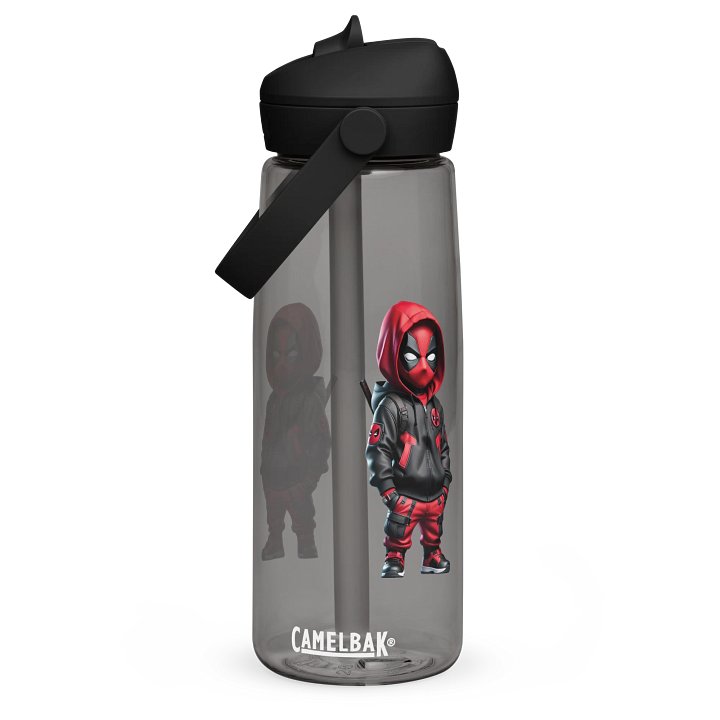 Red Hoodie Cartoon Character Water Bottle product image (2)