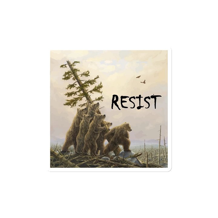 BEARS RESIST! Flat Magnet 3 SIZES! Iwo Jima Forest Service Smokey Our Parks Bear Alt National Parks Die Cut Magnet product image (2)