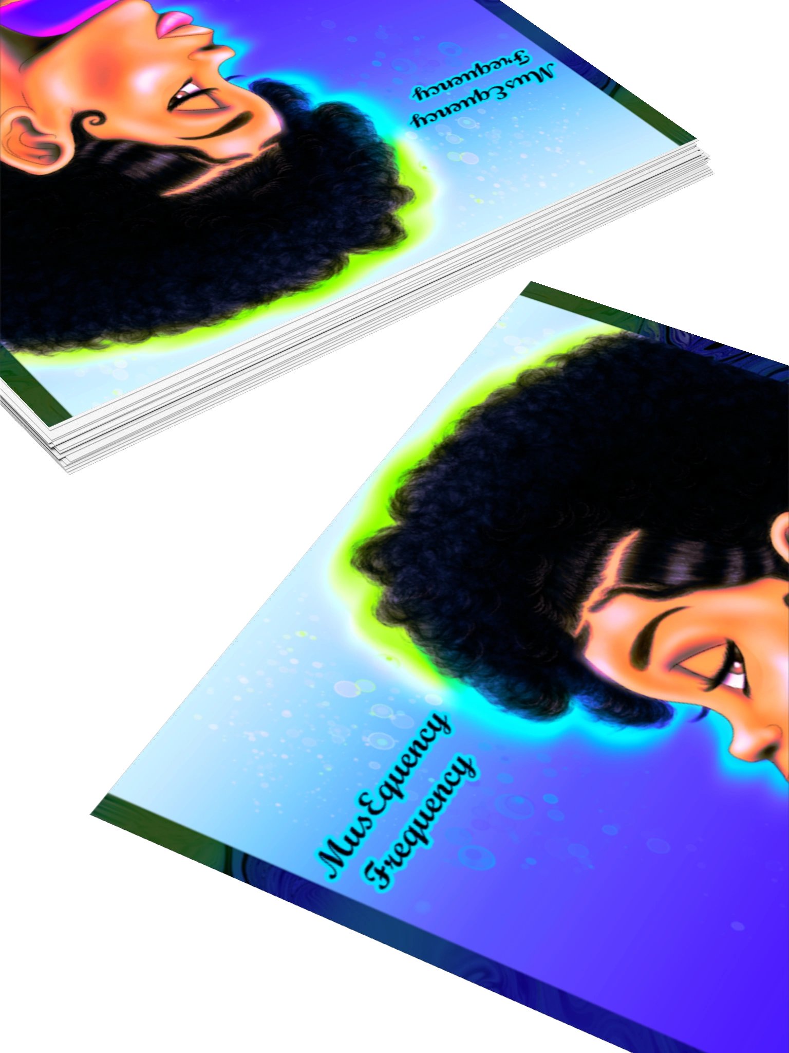 Cosmic Afro Kiss Cut Stickers product image (4)