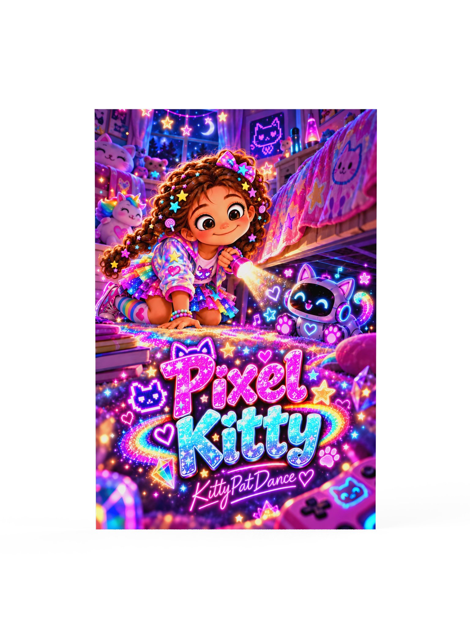 Pixel Kitty Poster | Three Pounds of Glitter product image (1)