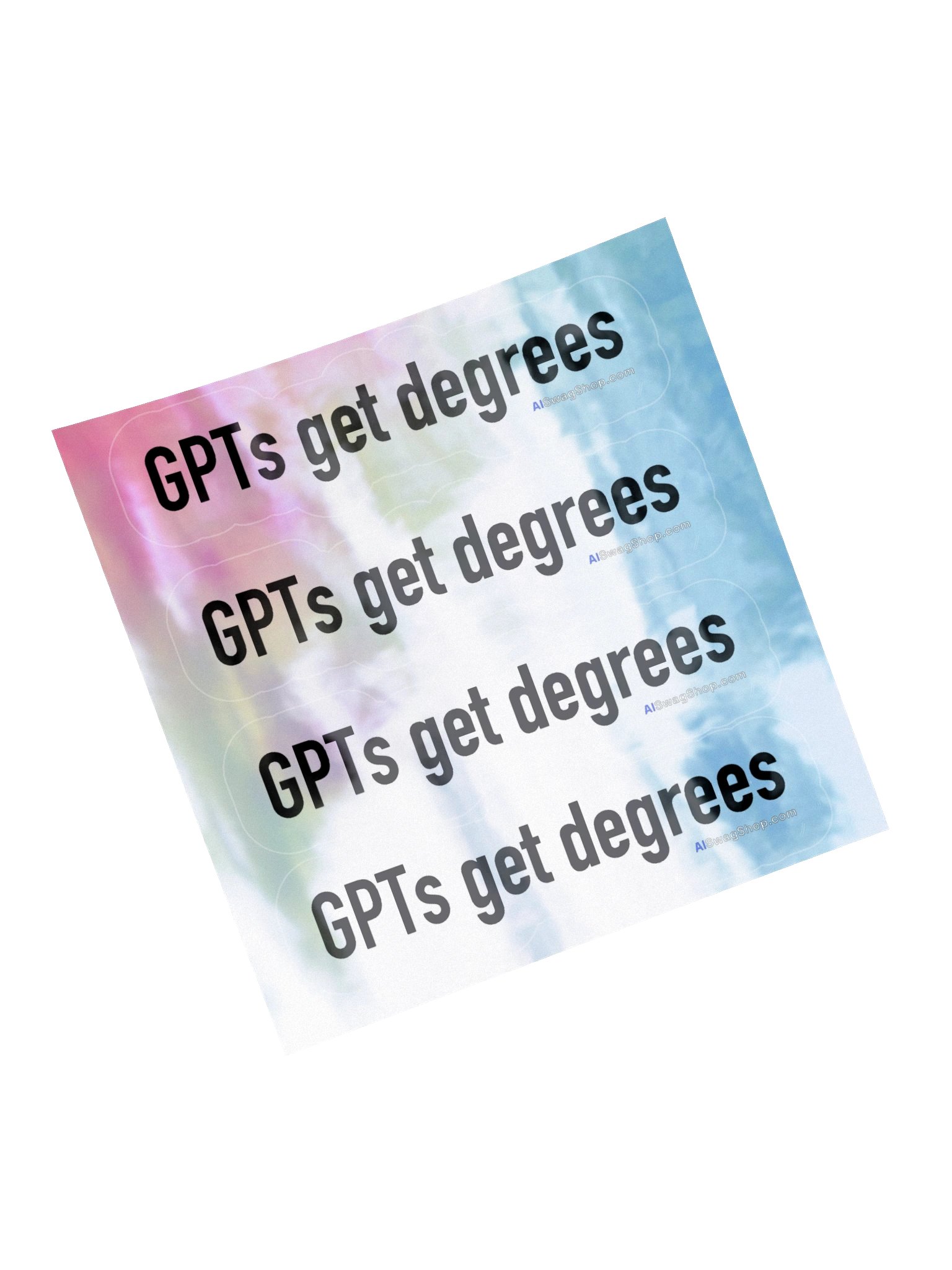 GPTs Get Degrees Holofoil Sticker Sheet product image (5)