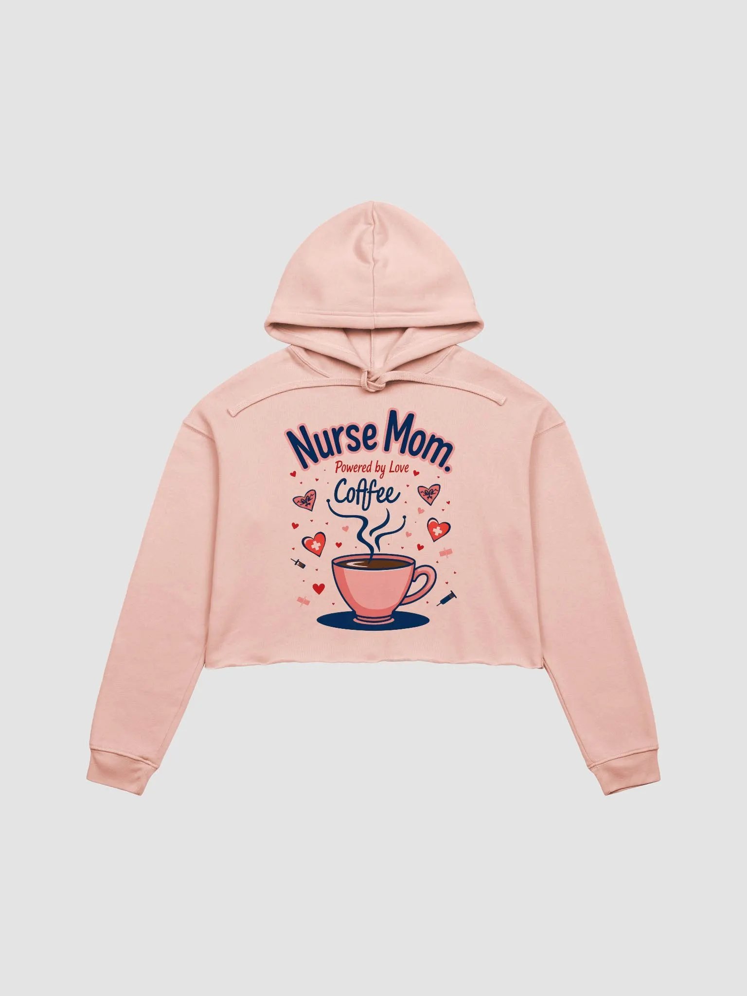 Love Coffee Nurse Mom Crop Hoodie product image (4)