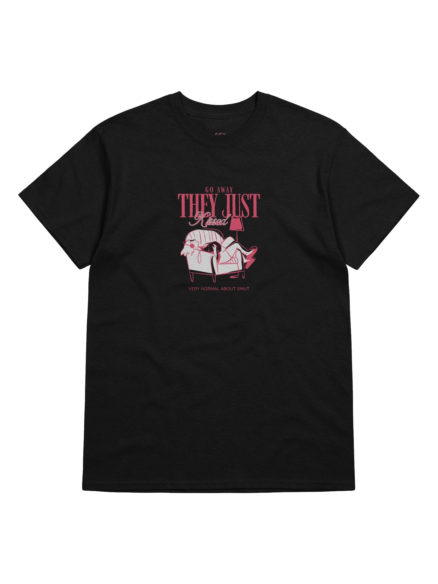 go away, they just kissed audiobook t-shirt product image (1)