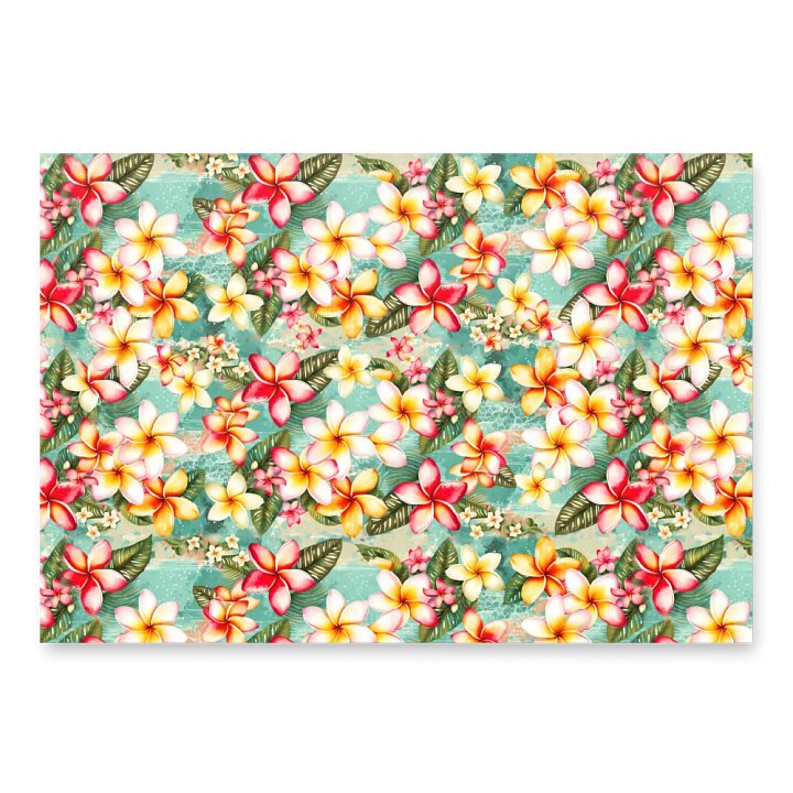 Tropical Christmas Floral Waves Wrapping Paper product image (2)