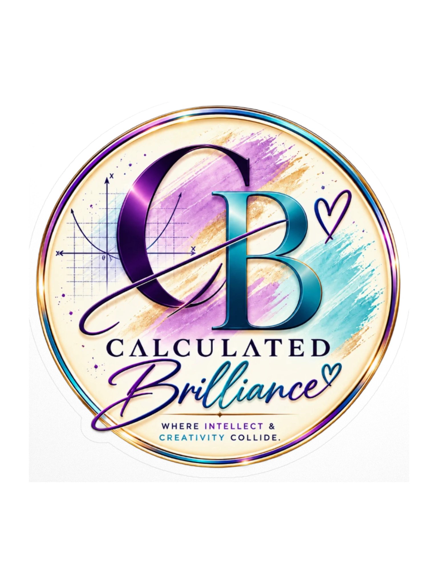 CB Signature Gold Logo Sticker 3"x3" product image (1)