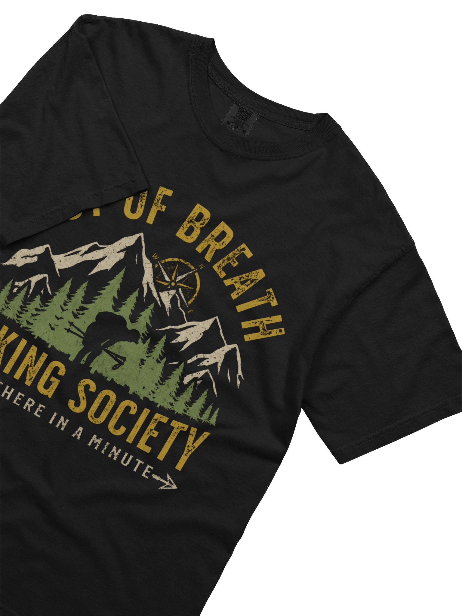 Out of Breath Hiking Society T-Shirt – Vintage Funny Slow Hiker & Trail Humor Shirt product image (3)