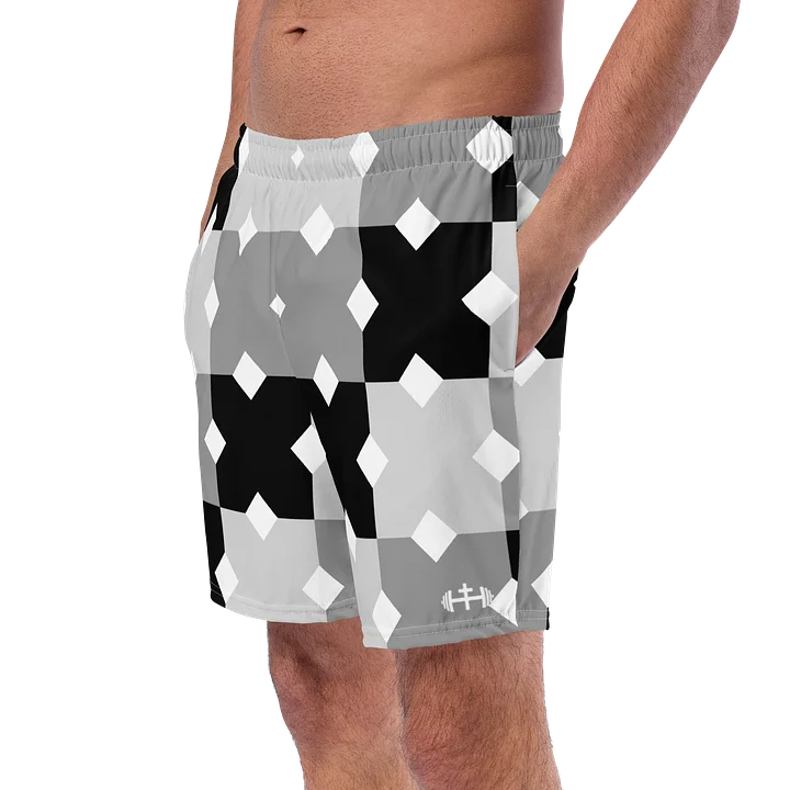 His House Mens Swimsuit - Monochrome Mosaic product image (2)