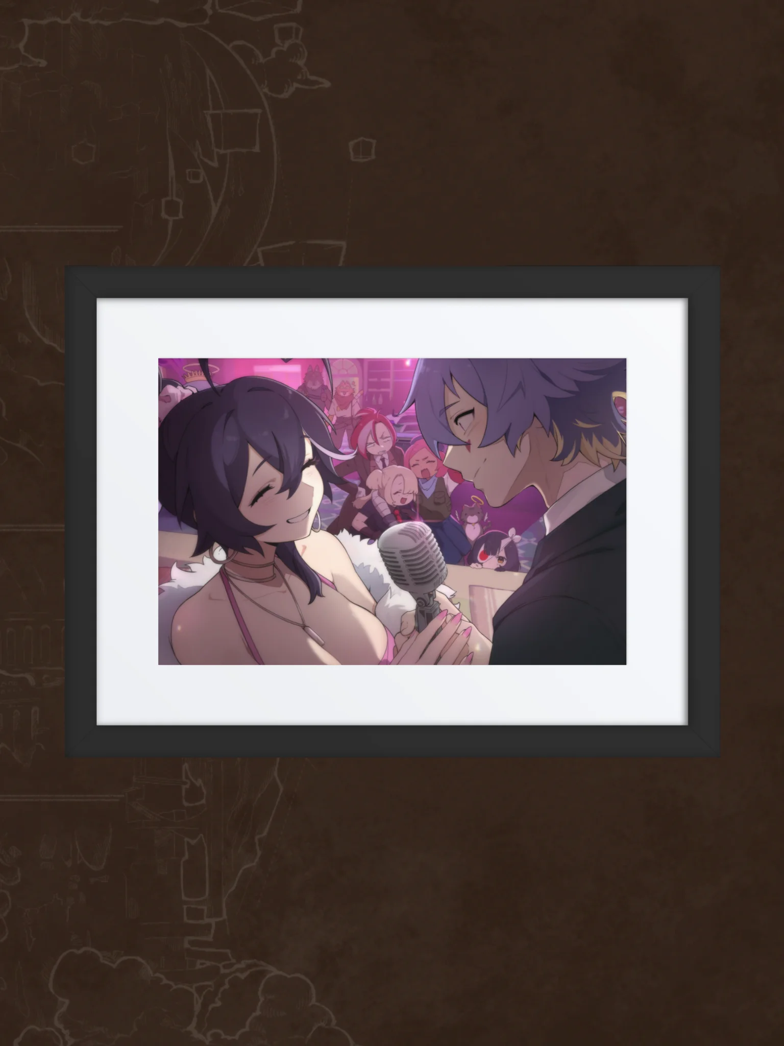 Framed Pink Wink Karaoke Party print product image (1)