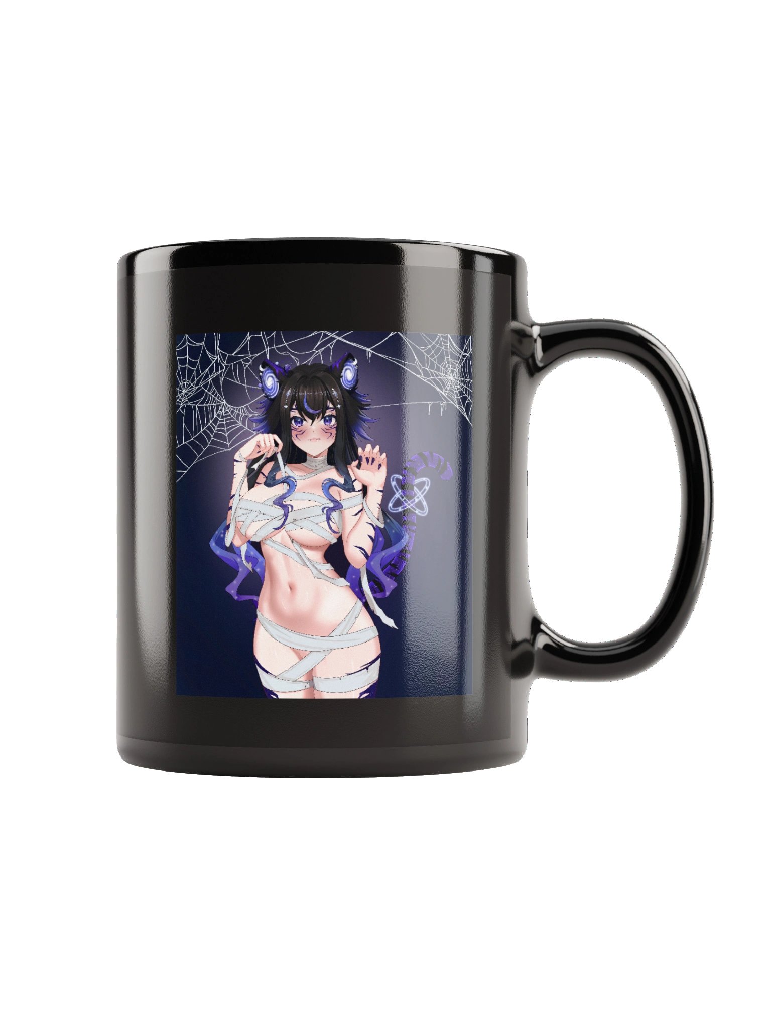 Spicy Mummy Moona | Black Glossy Mug product image (1)