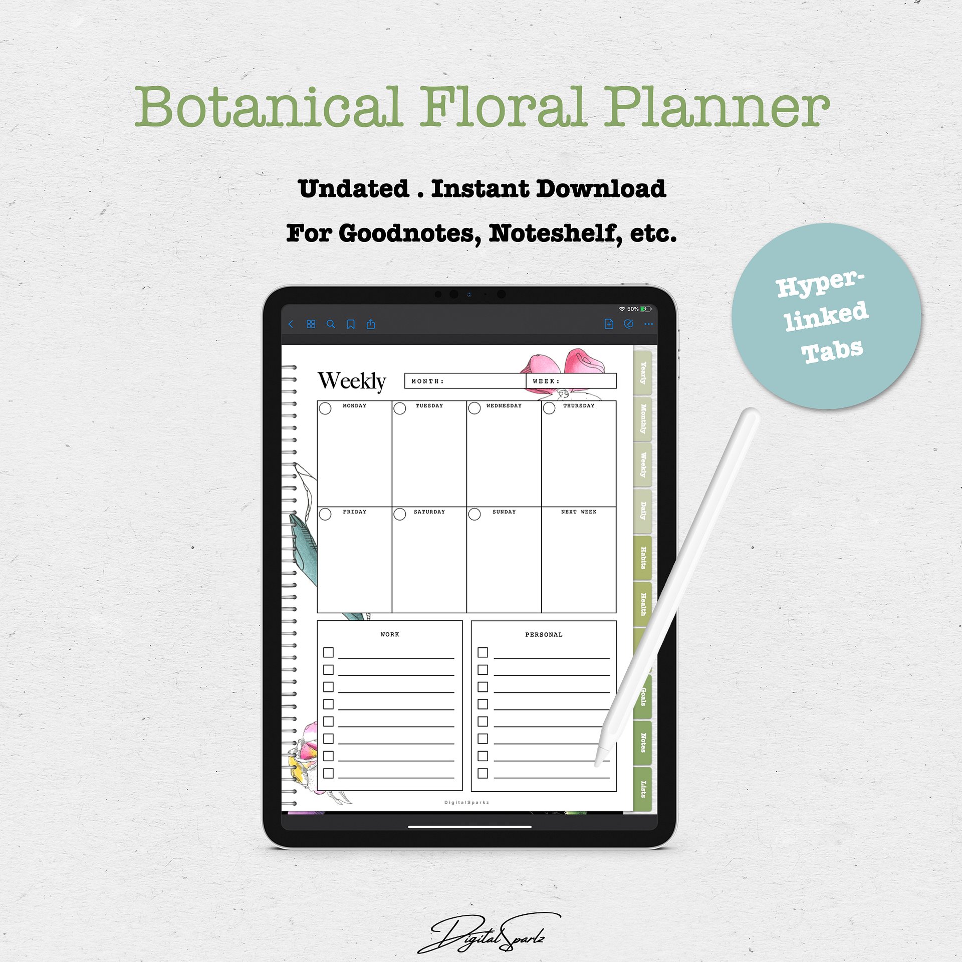 Botanical Digital Planner product image (1)