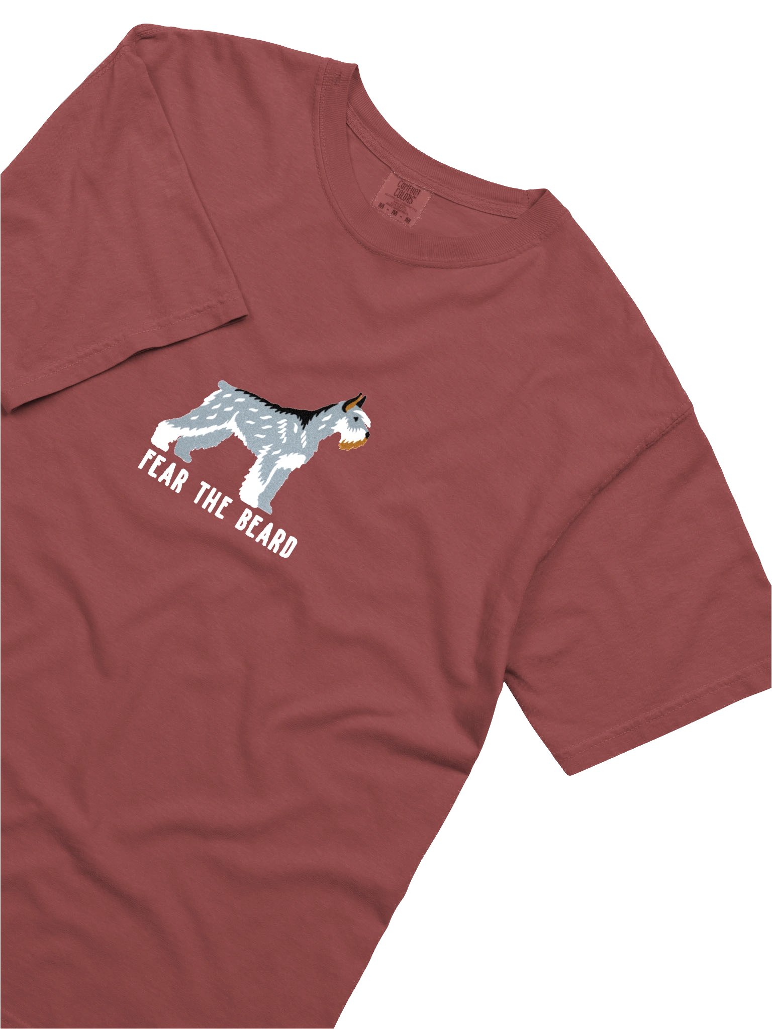 Fear the Beard T-Shirt(Embroidered) of a Giant Schnauzer(Salt & Pepper) product image (8)