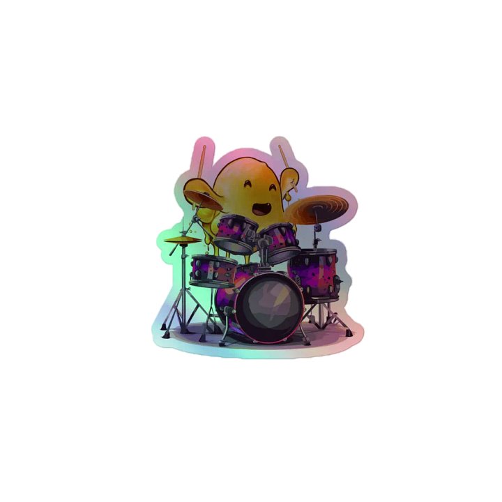 Globert Drums Holo Sticker product image (1)