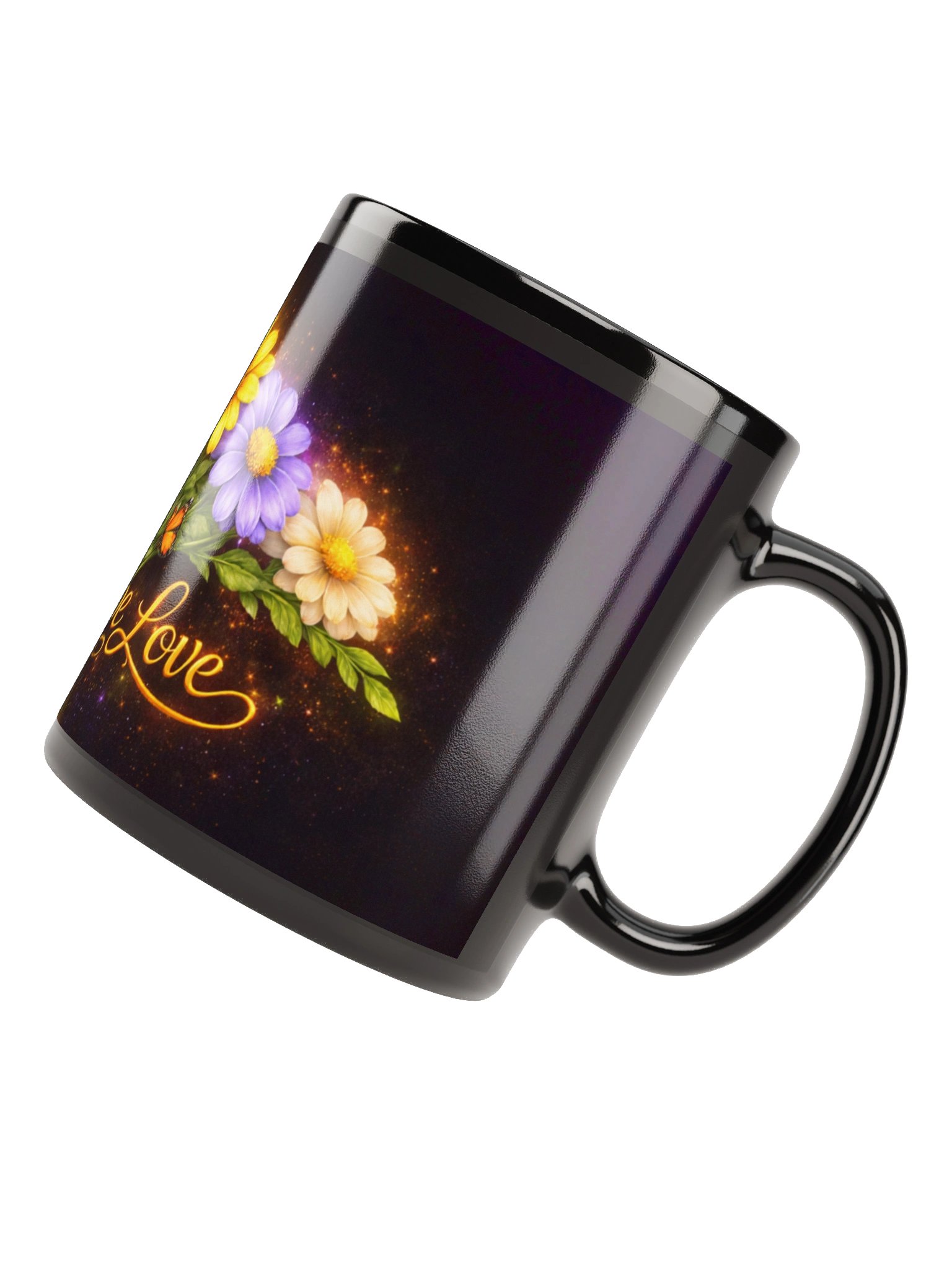 Glowing Garden Faith Black Glossy Mug product image (7)