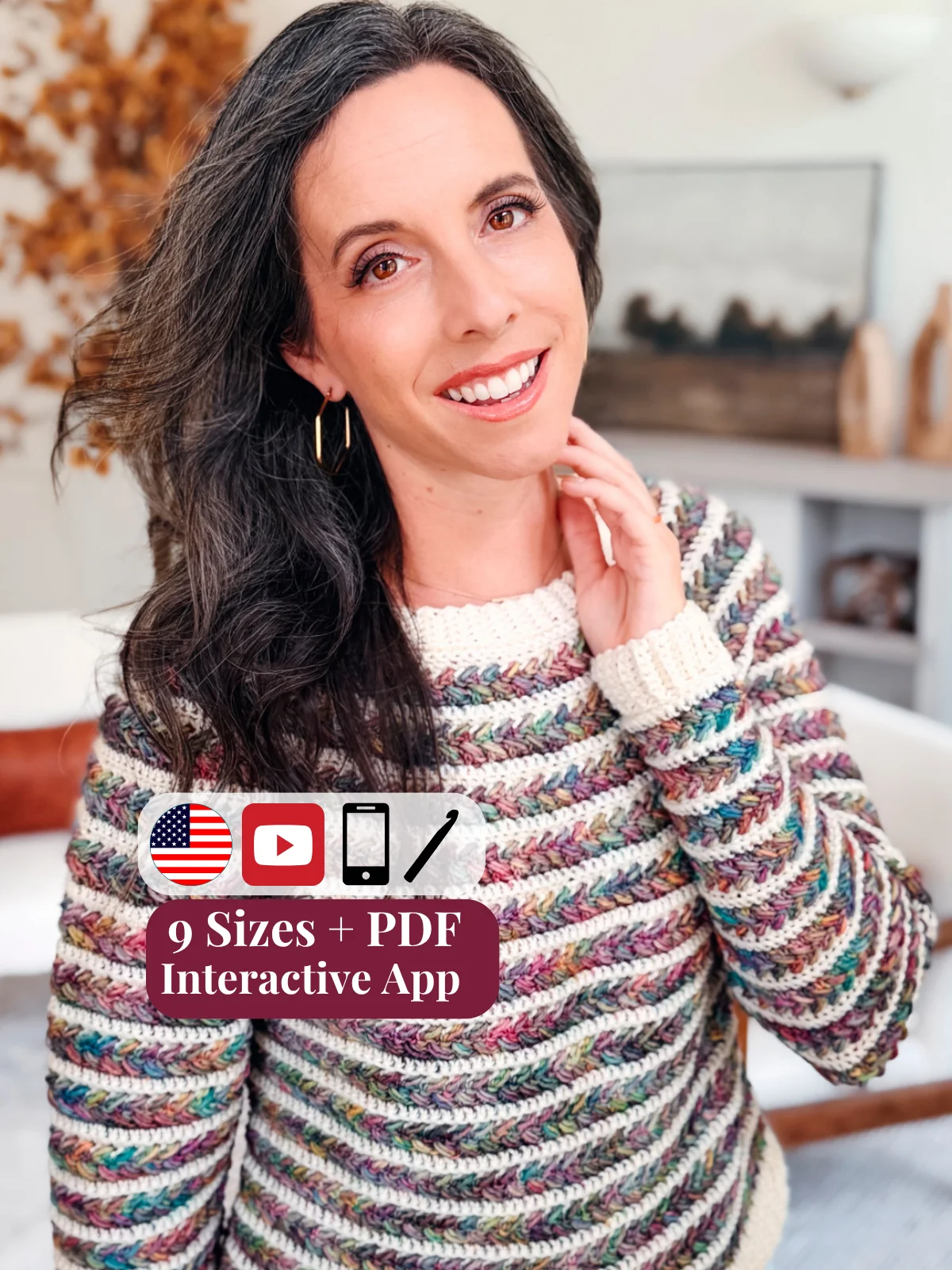Wheat Stitch™ Crochet Sweater Pattern product image (1)