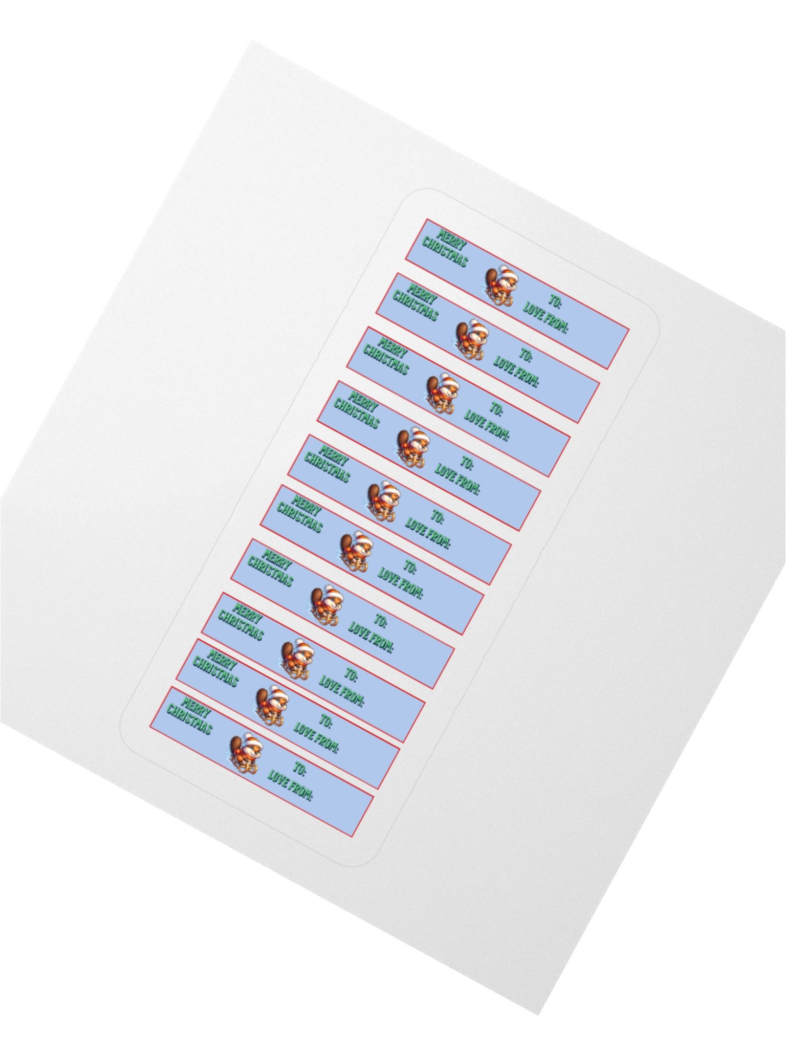 Beaver Santa's Greetings Kiss Cut Stickers product image (5)