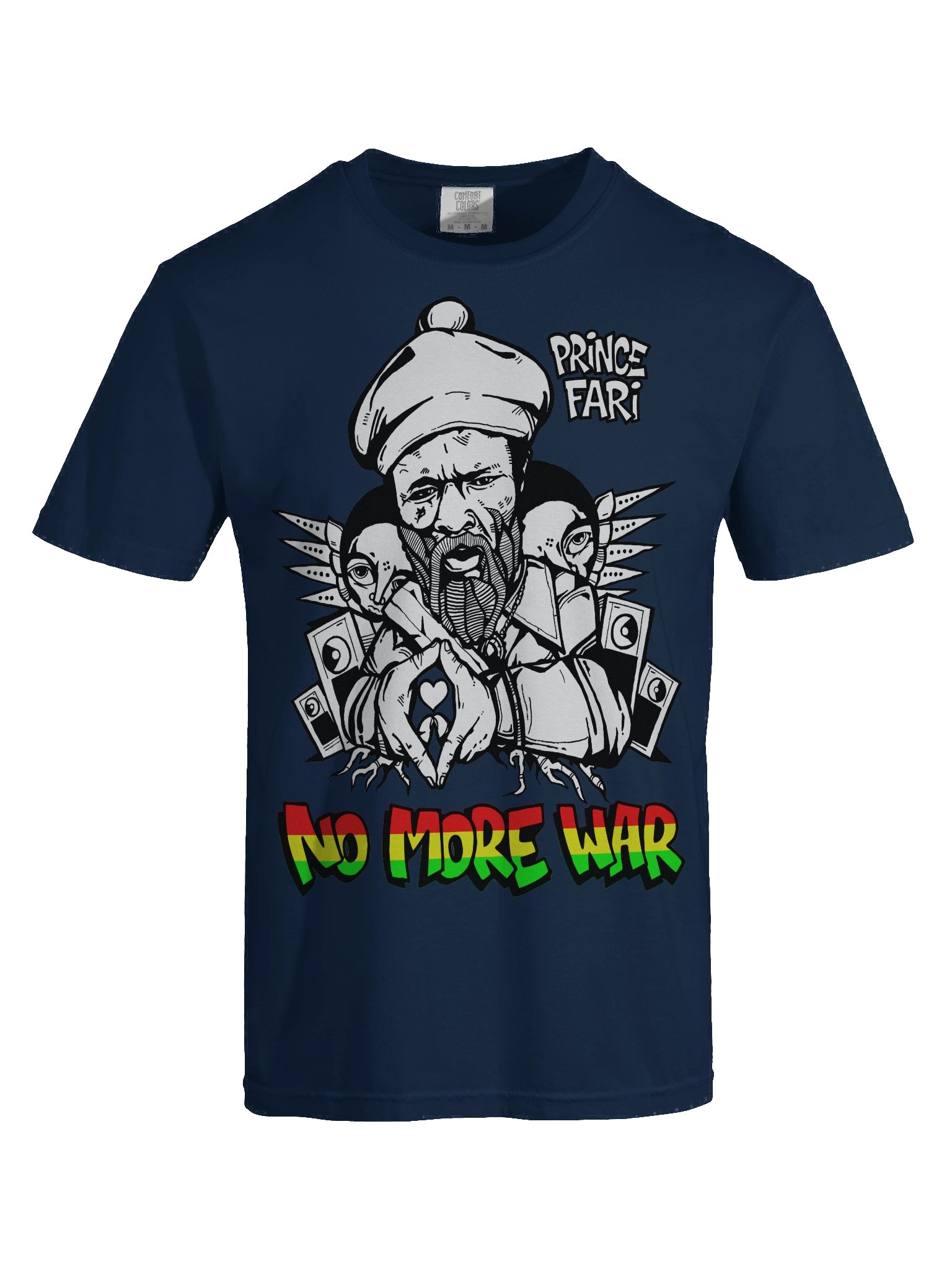 Prince Far I T-Shirt by RasTerms37 (Blue / Red Gold Green / Premium) product image (4)