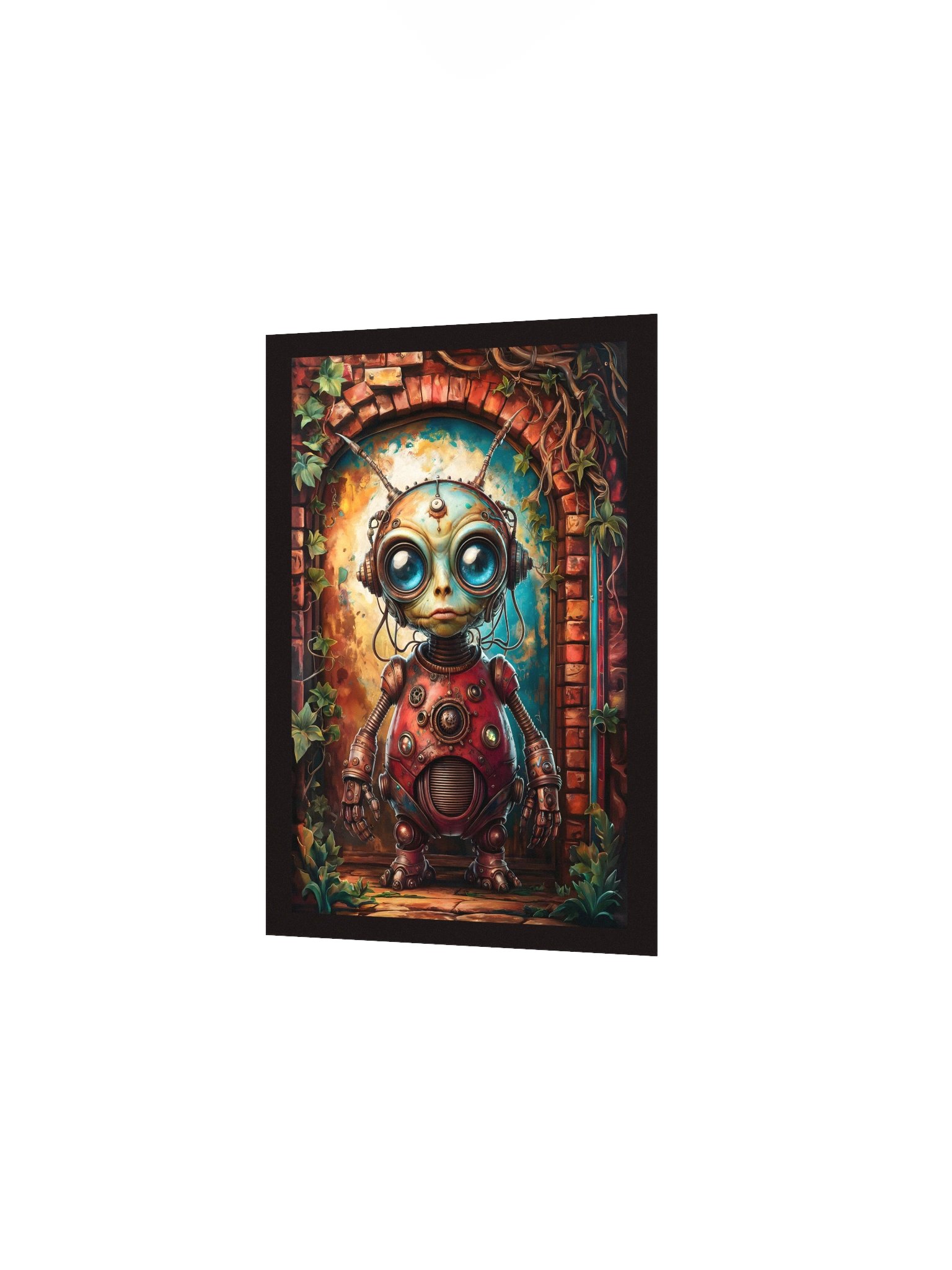 Steampunk Alien Robot Poster – Retro-Futuristic Sci-Fi Wall Art product image (3)