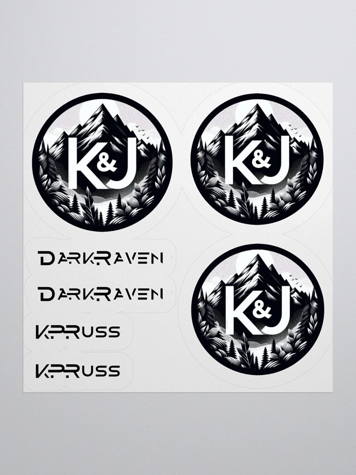 Monochromatic Mountain Kiss Cut Stickers Set product image (2)