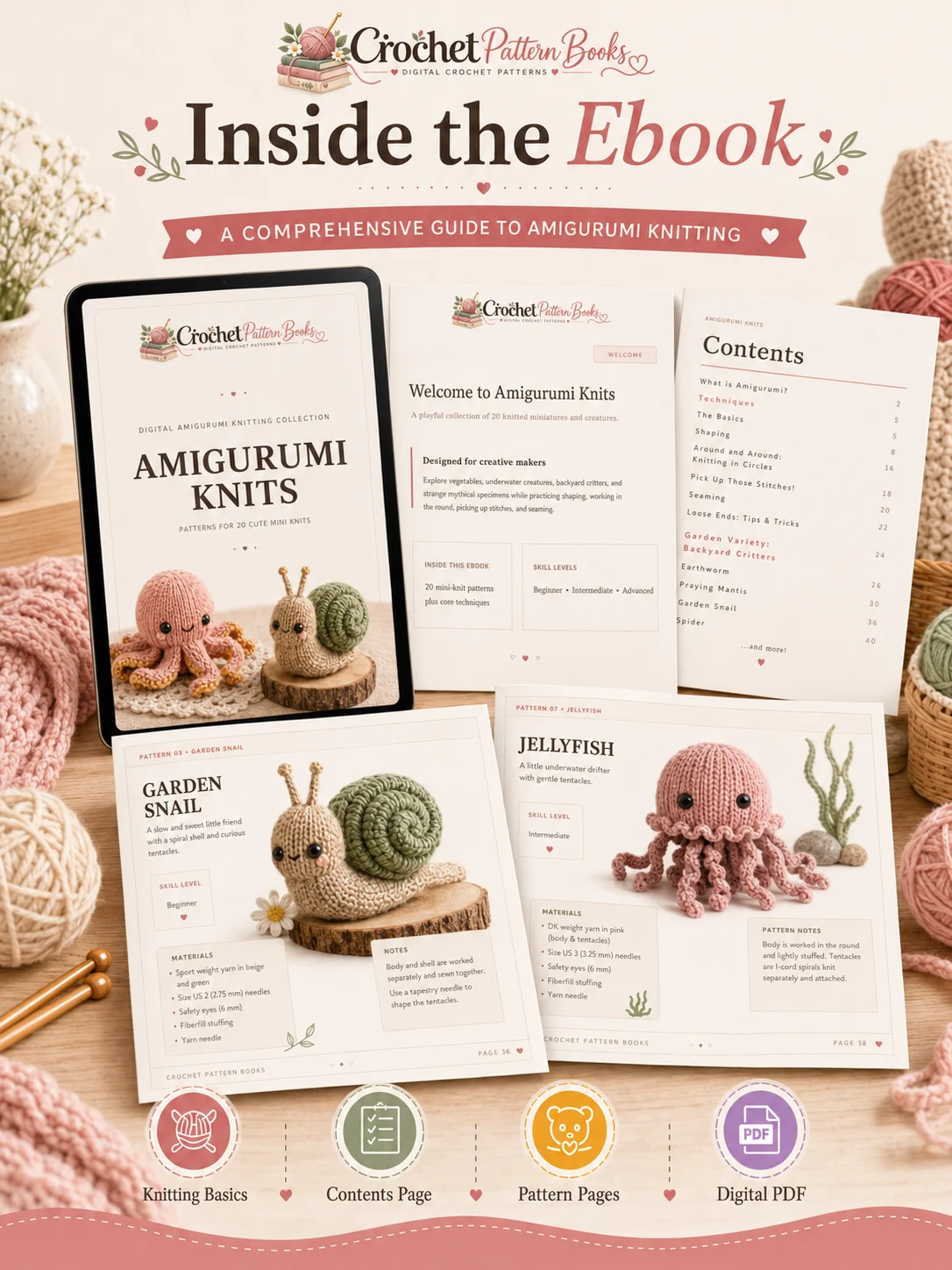 Amigurumi Knits 20 Cute Mini Amigurumi Knitting Patterns product image (3)
