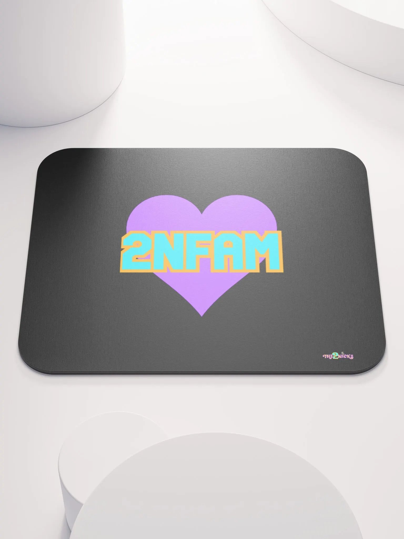 2NFAM Heart Classic Mouse Pad (Black) product image (2)