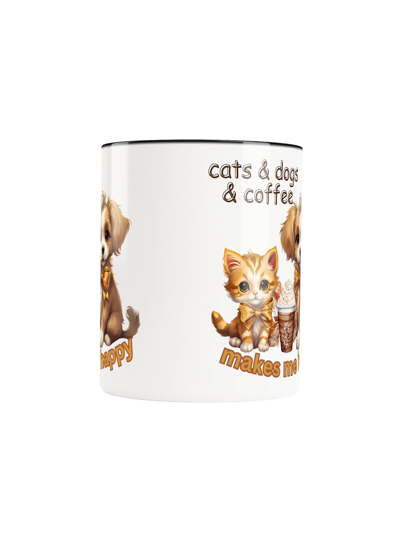 Cats, Dogs & Coffee Make Me Happy Mug product image (35)