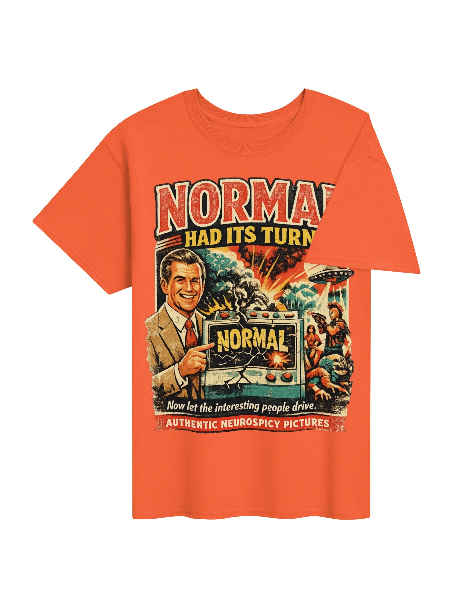 Normal Had Its Turn Retro UFO Poster Tee product image (28)