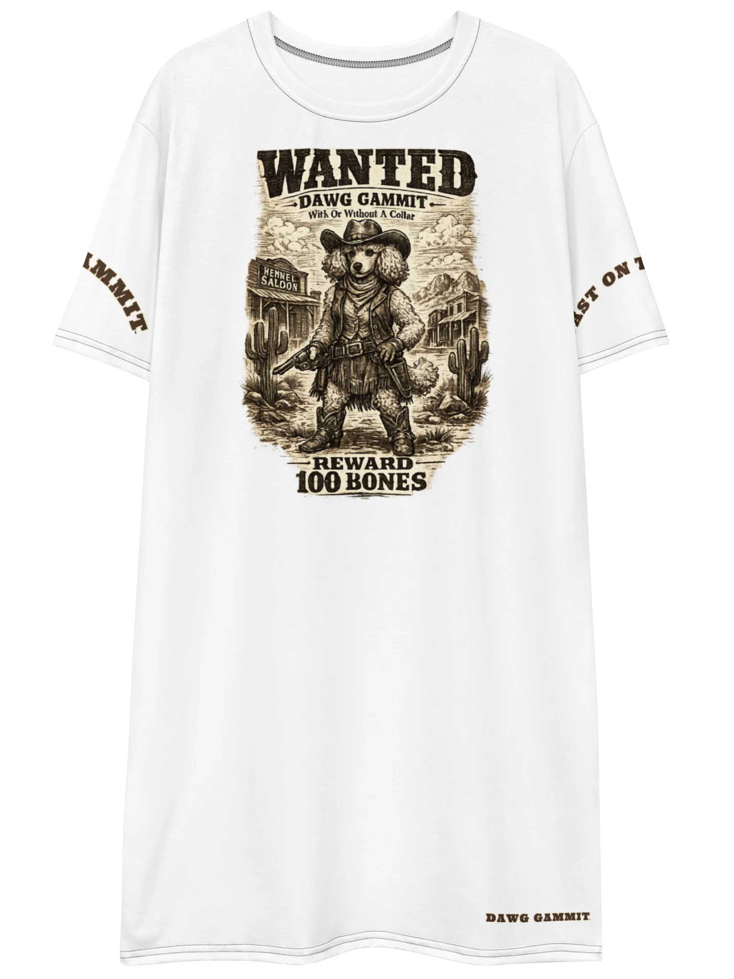 DAWG GAMMIT™ Wanted Poodle T-shirt Dress product image (1)