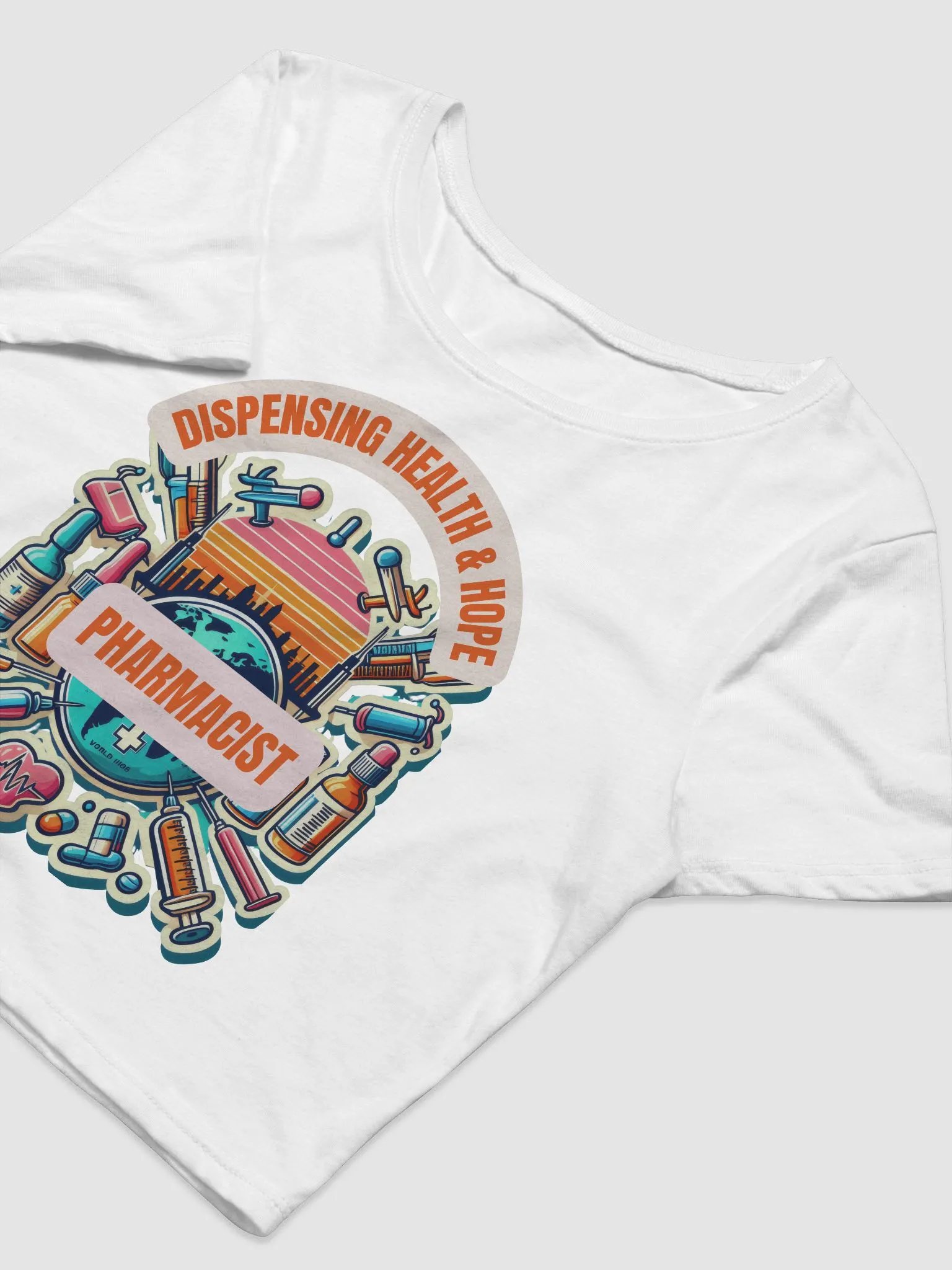 DISPENSING HEALTH AND HOPE crop top, PHARMACIST crop top product image (15)