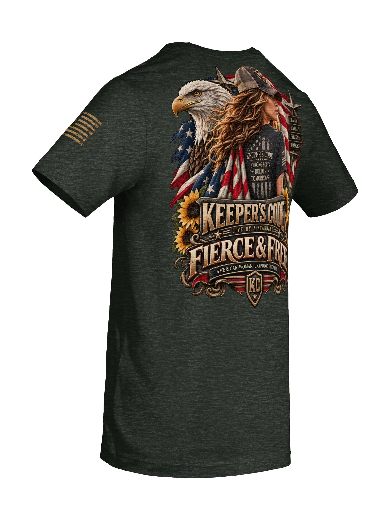 Keeper’s Code™ Women’s Fierce & Free Strong Roots Graphic T-Shirt product image (10)