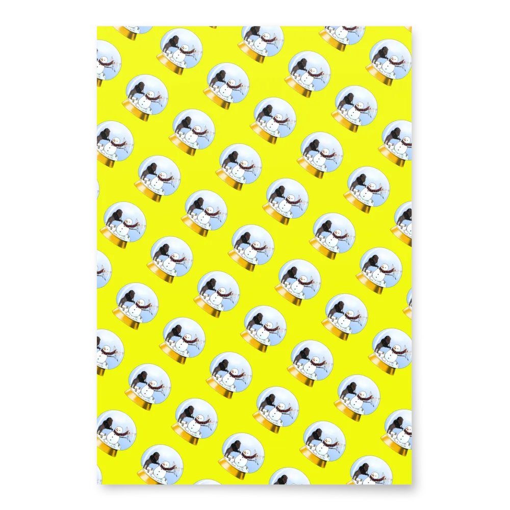 Building a Snowman with Bison and Scissortail Wrapping Paper product image (4)