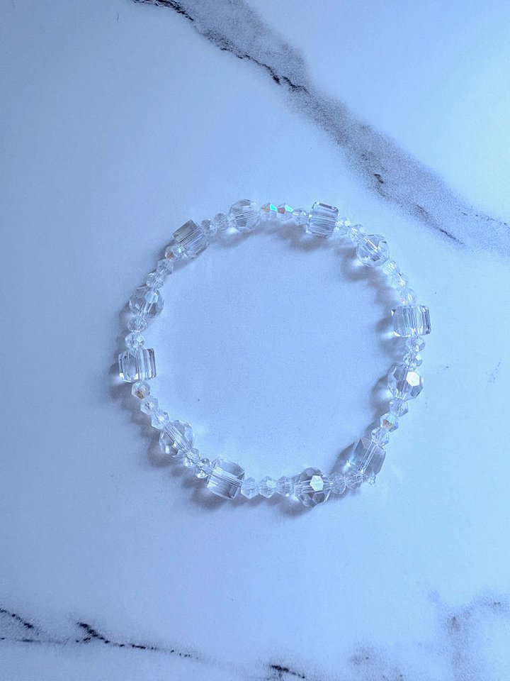 MFD-00163 | Handmade 7.5" Crystal Bead Stretch Bracelet | Coastal Charm Jewelry by Monique Faella Designs™ product image (1)