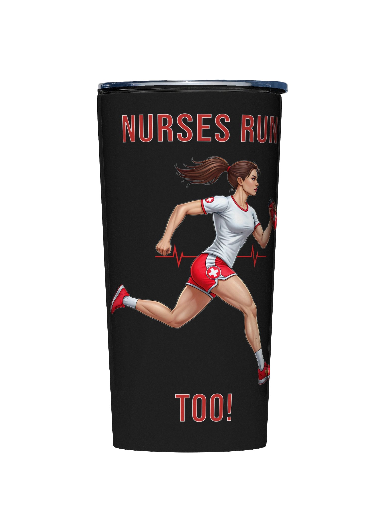Nurse Athlete 20oz Tumbler | Ladies Running Edition (Black) product image (1)