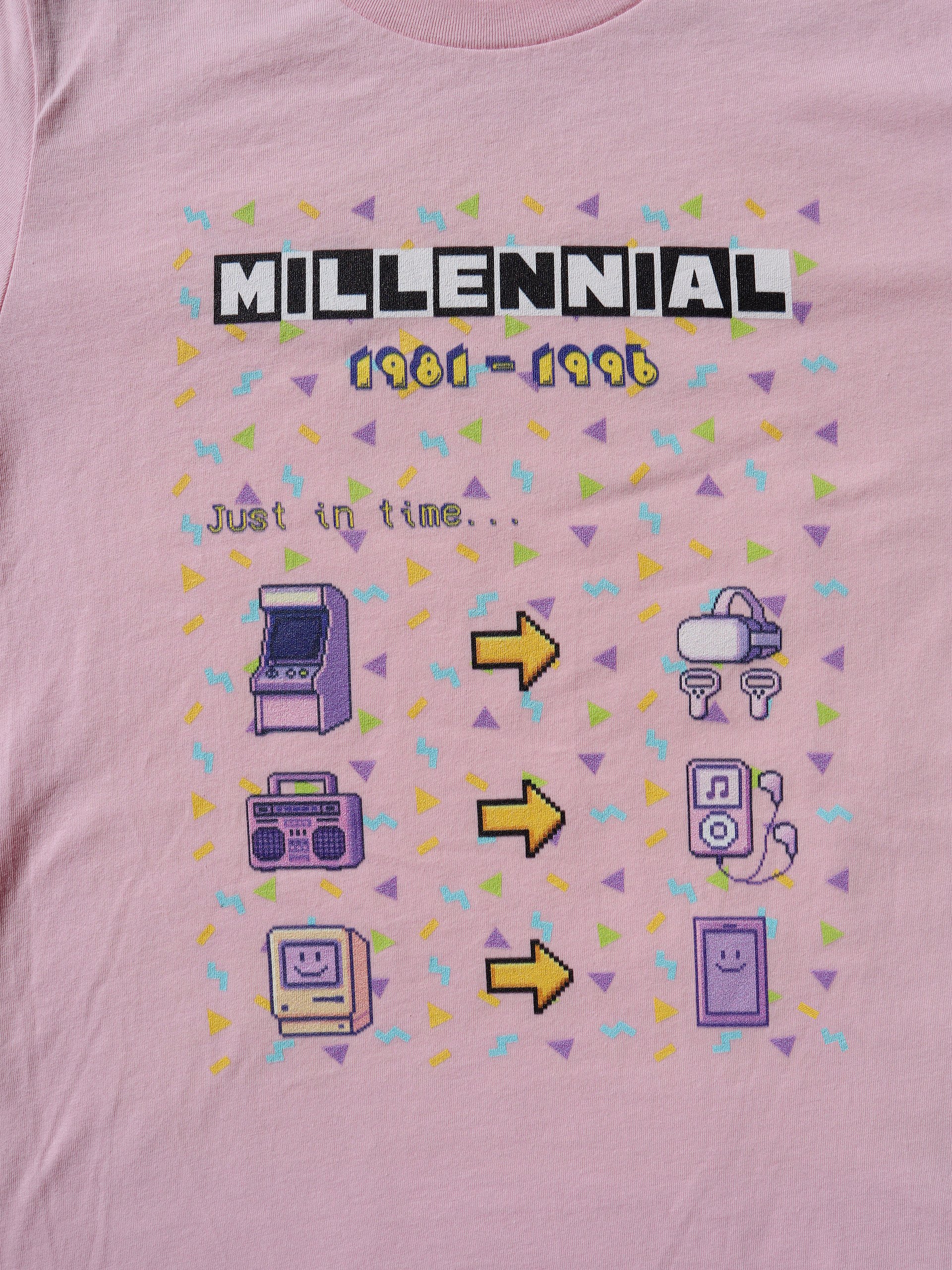Millennial Tech Evolution Retro Tee - Purple Theme product image (3)